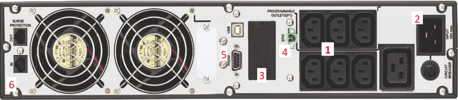 UPS CDP3000VA 3000W 220 back 